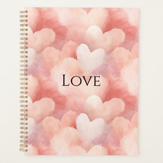  roze blush harten planner (Voorkant)