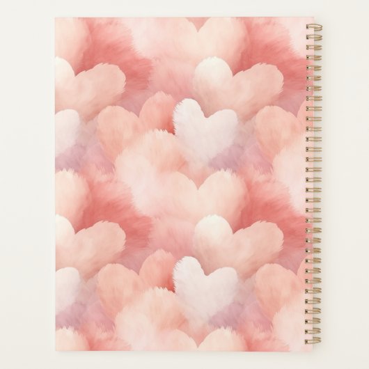  roze blush harten planner (Achterkant)