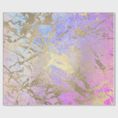 Roze Blush Helder Roze goudkleurige goudkleurige g Cadeaupapier (Vlak)