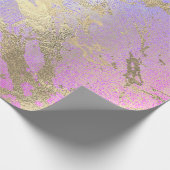 Roze Blush Helder Roze goudkleurige goudkleurige g Cadeaupapier (Hoek)