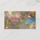  Roze Blush Holografische Waterverf Roze Goud Meis Visitekaartje (Voorkant)