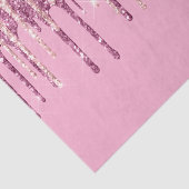 Roze Blush Ice Cream Glitter Druppels Tissuepapier (Detail)