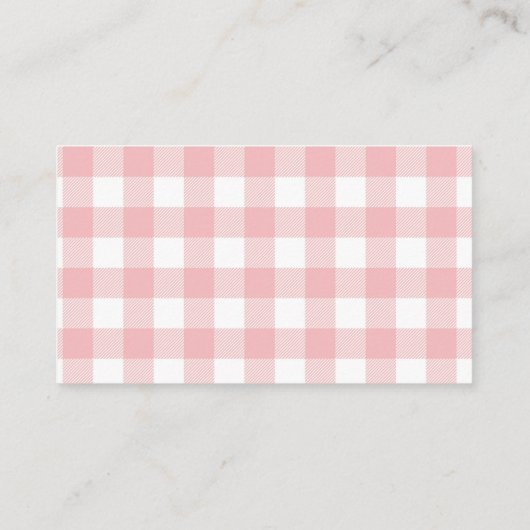 Roze blush ijscrème Undies Raffle Vrijgezellenfees Informatiekaartje (Achterkant)