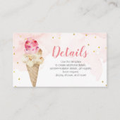 Roze Blush-ijsvormer — Vrijgezellenfeest met detai Informatiekaartje (Voorkant)