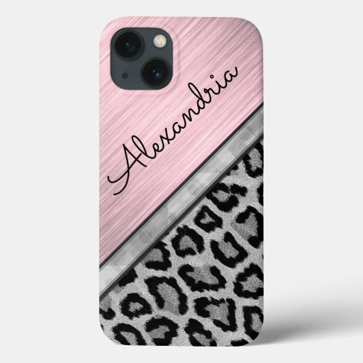 Roze Blush Illumined Leopard Print Case-Mate iPhone Case (Achterkant)