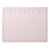 Roze Blush | Je Naam Notitieblok (Voorkant)