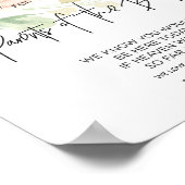 Roze 'Blush' Kleur Gereserveerde Ouders van de Bru Poster (Hoek)