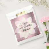 Roze Blush Lotus Bloem Verjaardag Gepersonaliseerd Bedankzakje (Gezegeld)