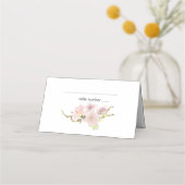 Roze Blush Magnolia Bloemen Bruiloft Plaats Kaart Plaatskaartje (Voorkant)