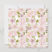Roze Blush Magnolia Floral Elegant Save the Date (Achterkant)