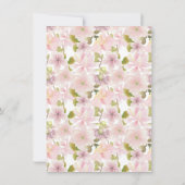 Roze Blush Magnolia Floral Elegant Verloving (Achterkant)