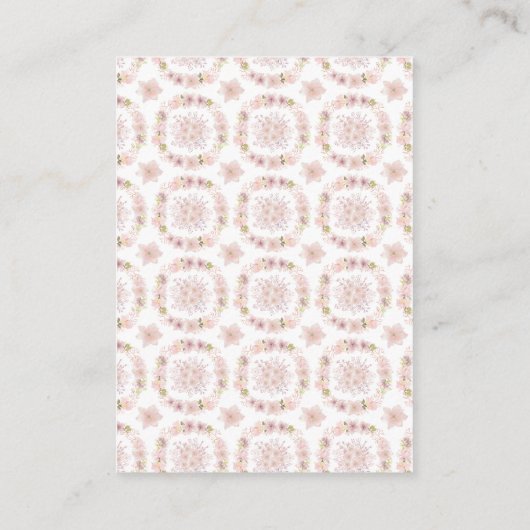 Roze Blush Magnolia Floral Wedding Enclosure Kaart (Achterkant)