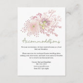 Roze Blush Magnolia Floral Wedding Enclosure Kaart (Voorkant)