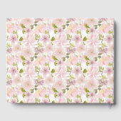 Roze Blush Magnolia Floral Wedding Gastenboek (Achterkant)
