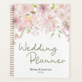 Roze Blush Magnolia Floral Wedding Planner (Voorkant)