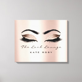 Roze Blush Makeup Artist Beauty Studio Lashes Canvas Afdruk