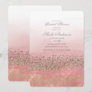 Roze Blush Marokkaanse Indiase Prinses Bruidsmeisj Kaart