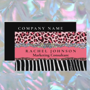Roze Blush Meisjesachtig Moderne Vrouwelijke Glam Visitekaartje