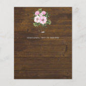 Roze Blush Mint Bloemige FOTO Dankjewel Huwelijk (Achterkant)