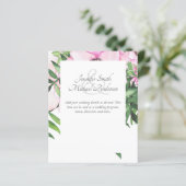 Roze Blush Mint Weddenschap Details Enclosure Card (Staand voorkant)
