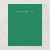 Roze Blush Mint Weddenschap Details Enclosure Card (Achterkant)