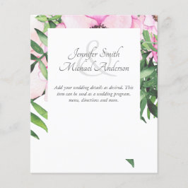 Roze Blush Mint Weddenschap Details Enclosure Card