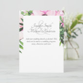 Roze Blush Mint Weddenschap Details Enclosure Card (Staand voorkant)