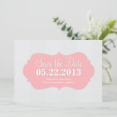 Roze Blush Moderne Save the Date Aankondiging (Staand voorkant)