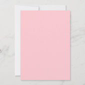 Roze Blush Navy Bloemen Bruiloft Uitnodiging (Achterkant)
