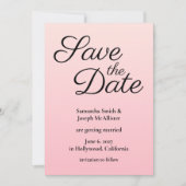 Roze Blush Ombre Save The Date (Voorkant)