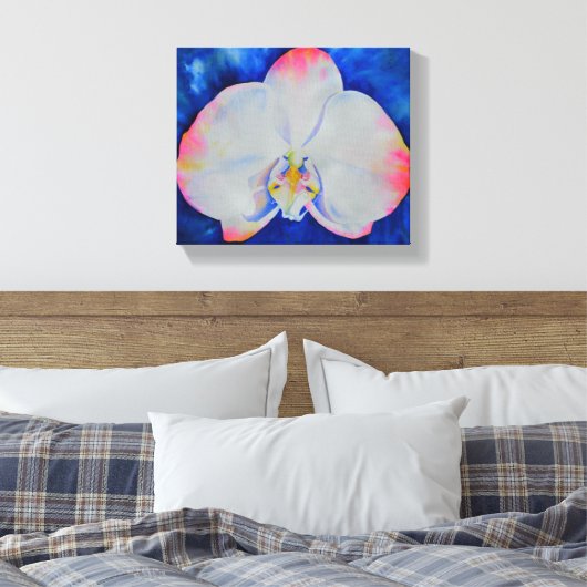 Roze Blush Orchid Canvas Afdruk (Insitu (Slaapkamer))