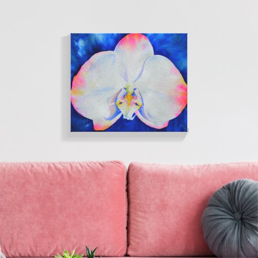 Roze Blush Orchid Canvas Afdruk (Insitu (Woonkamer))