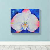 Roze Blush Orchid Canvas Afdruk (Insitu (Houten vloer))