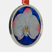 Roze Blush Orchid Metalen Ornament (Rechts)