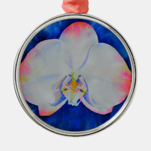 Roze Blush Orchid Metalen Ornament