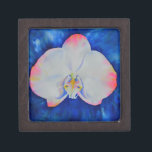 Roze Blush Orchid Premium Juwelen Doos<br><div class="desc">Romantische elegant roze en witte orchidee waterverf schilderij van H Cooper</div>
