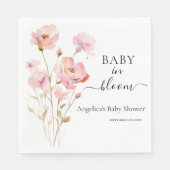 ROZE BLUSH PASTEL WATERVERF BLOEMIGE ROZEN SERVET (Voorkant)