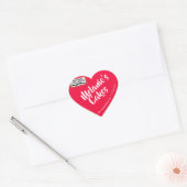 Roze Blush Peach Cake Packaging Logo Sjabloon Hart Sticker (Envelop)