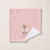 Roze Blush Persoonlijke Hondenverzorger Spa Handdo Bad Handdoek (Wasdoekje)