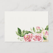 Roze Blush Pioen Bloemen Bruiloft QR Code RSVP Informatiekaartje (Achterkant)