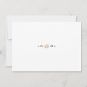 Roze Blush Pioen Bloesem Bruiloft Calligrafie Save The Date (Achterkant)