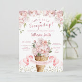 Roze Blush pioenroos vrijgezellenfeest Kaart (Staand voorkant)