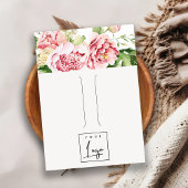 Roze Blush Pony Floral Logo Hairclip display Visitekaartje