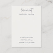 Roze Blush Pony Floral Logo Ketting Display Visitekaartje (Achterkant)