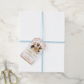 Roze Blush puppy Dogs Girl Baby shower Favors Cadeaulabel (Met Touw)