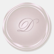 Roze Blush Ronde Monogram