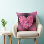 Roze blush roos bloemblaadje hartkussen kussen (Stoel)