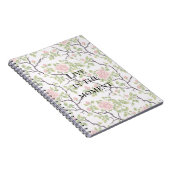 Roze Blush Roos Bloemig Notitieboek (Rechterzijde)
