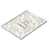 Roze Blush Roos Bloemig Notitieboek (Linkerzijde)