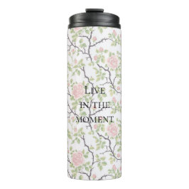 Roze Blush Roos Bloemig Thermosbeker